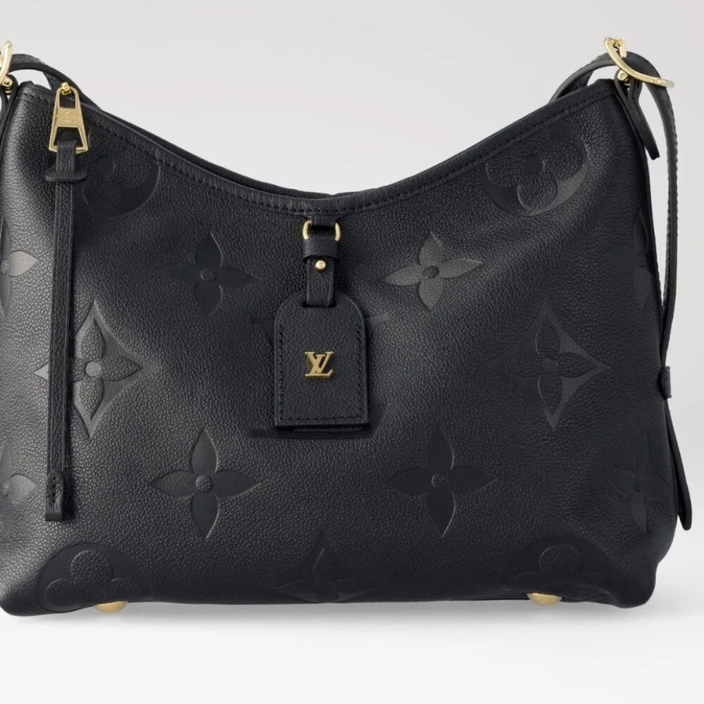 New LOUIS VUITTON CarryAll PM Monogram Empreinte Black Leather Bag - Picture 4 of 5
